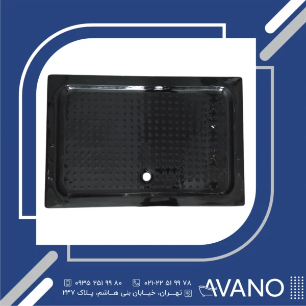 زیر‌دوشی لاریس مشکی 120*80