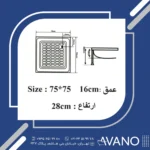زیردوشی دریاوان مدل مروارید 75*75
